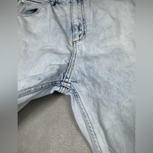 Sandro Paris 100% Cotton Wide Leg High Rise Ankle Very Light Blue Jeans 40 US 8 - Picture 5 of 16